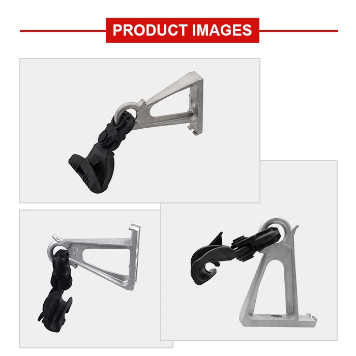 Overhead Line Electric Accessories Hanging Clamps Pole Fiber Optic Cable Suspension Clamp