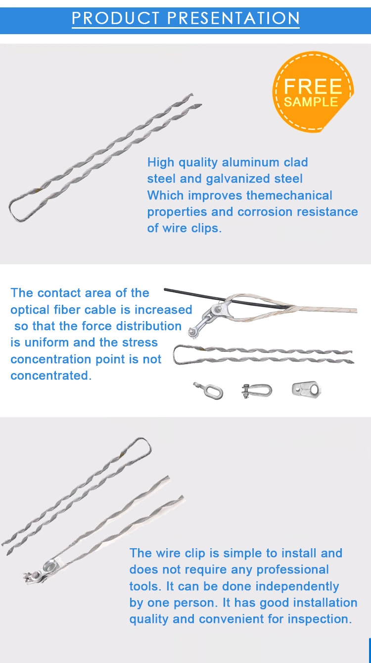 Galvanized Preformed Guy Grip Wire Dead End Clamp for ADSS