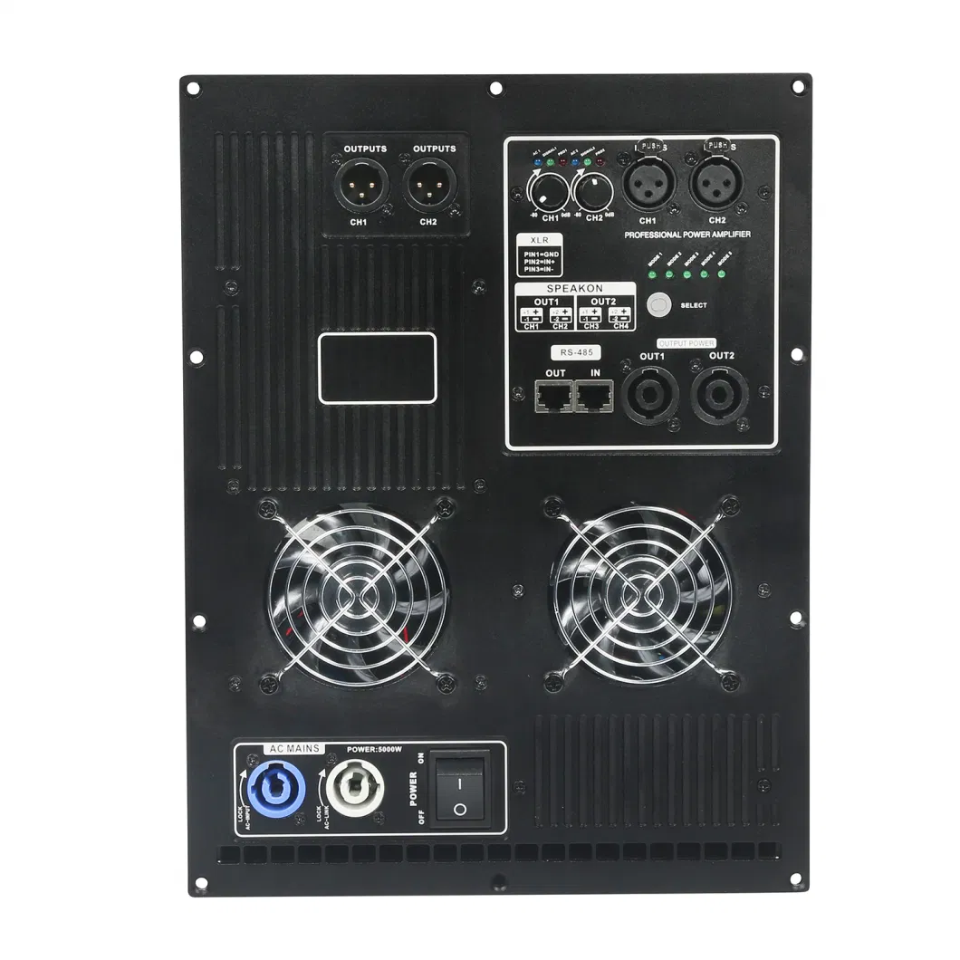 Audiopeak Class-D Plate Amplifier for PA DJ Speaker Cabinets and Loudspeakers, 2000W RMS, DSP on Board, 3-Channel Amplifier (DW3-1606)