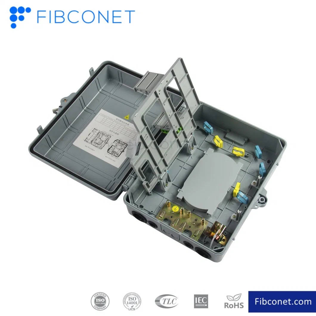 FTTH IP65 Fat Waterproof Box 24 Core Fiber Optic Plastic Box Distribution Terminal Box