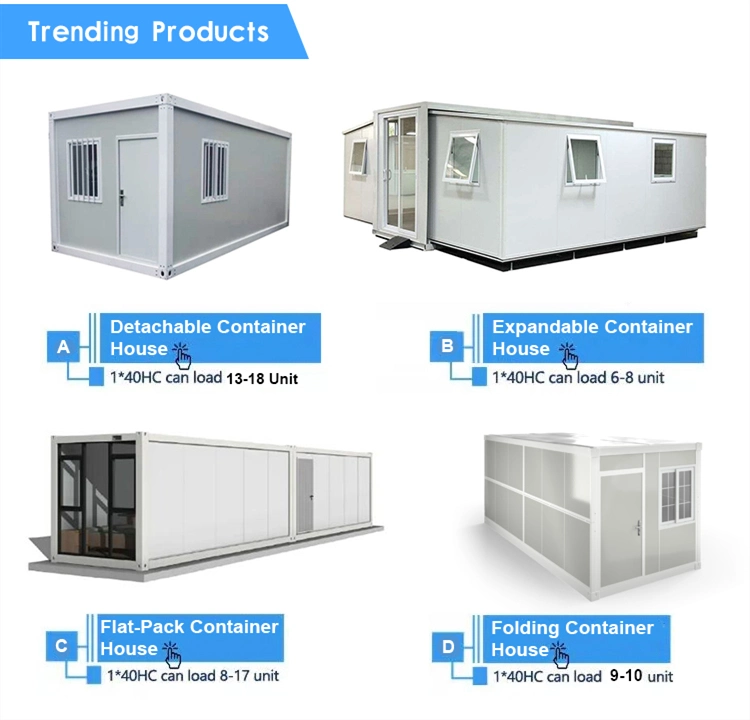 Fast Install Steel Fabricated Buildings 20FT 40FT Flat Pack Container House