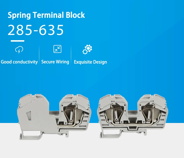 285-635 Spring Cage Connection Terminal for DIN Rail