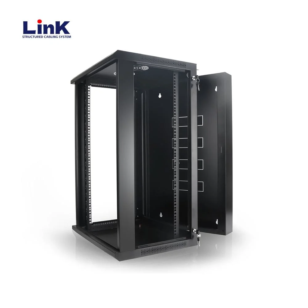 Heavy Duty Data Center Server Rack with Lockable Removable Side Panels and Dual Cable Management Rails