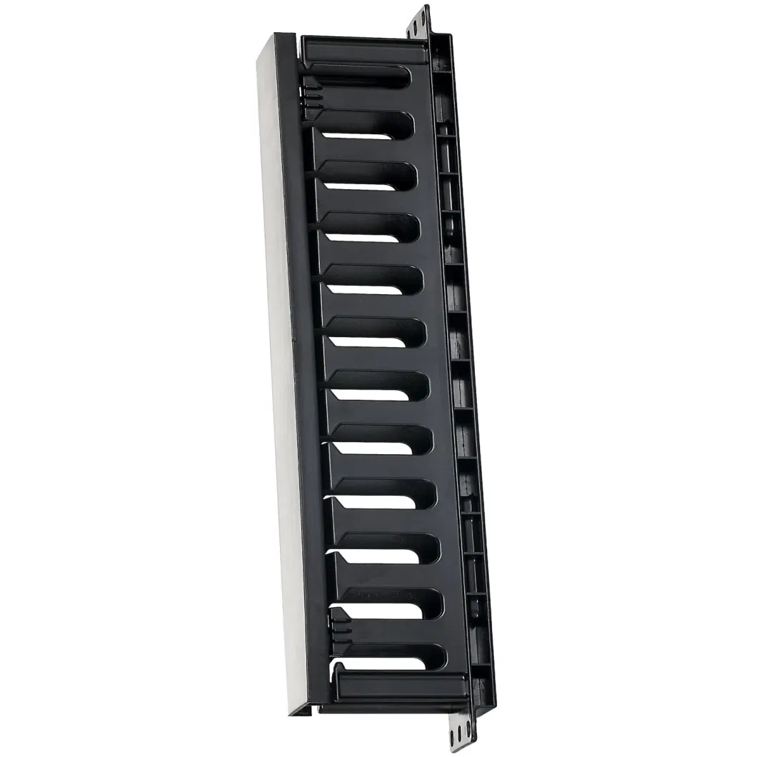 19&prime;&prime; Rackmount Ventical Metal Rack Cable Manager with Fingers Cover