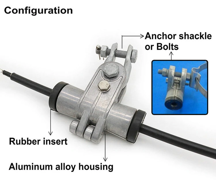 100m Span ADSS Accessories Optic Fiber Cable Suspension Clamp