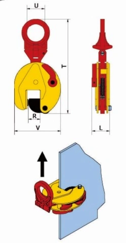 Lifting Equipment Hardware Tp Lifting CD Universal Steel Plate Clamp Pallet Clamp