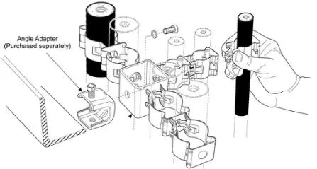 Stackable Snap-in Hanger Kit for 7/8&quot; Heliax Cable