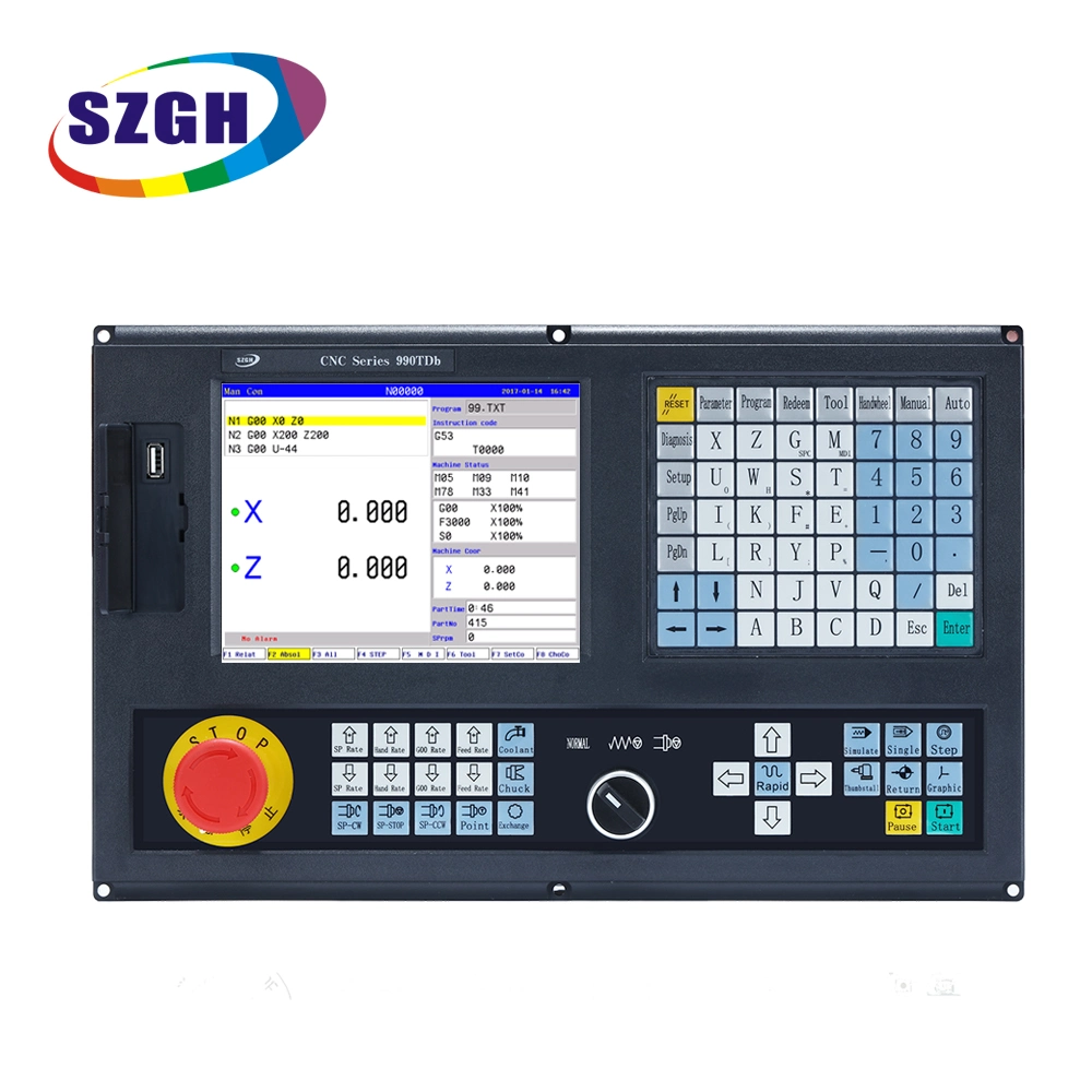 CE Approved China Manafactured 4 Axis Lathe CNC Machine Controller with RS232 and U Flash Connection Port
