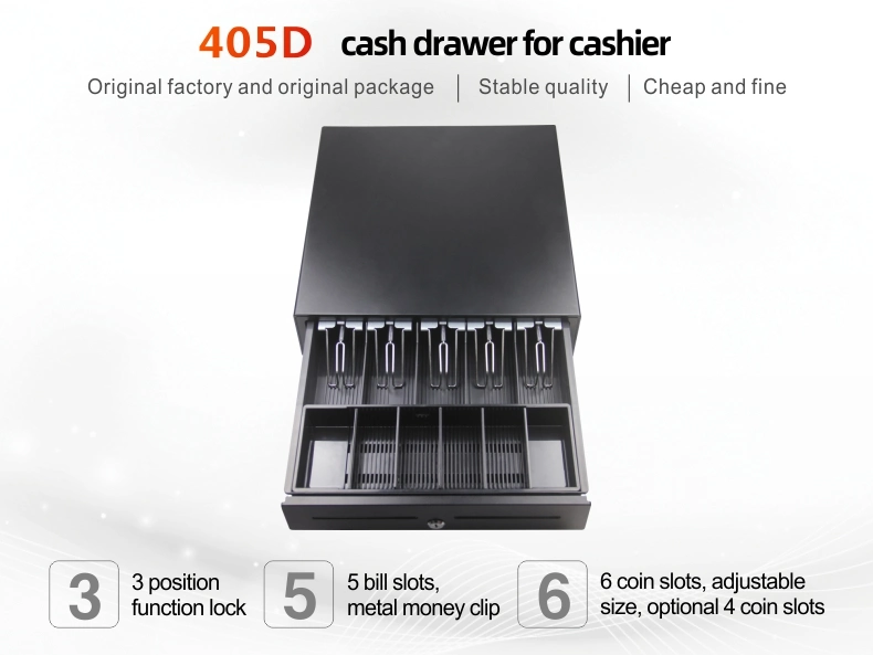 White or Black POS Metal Cash Box