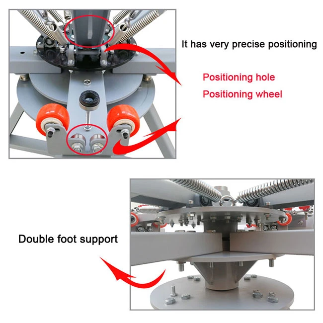 4 Color 4 Station Silk Screen Printing Press Machine with Micro Registration