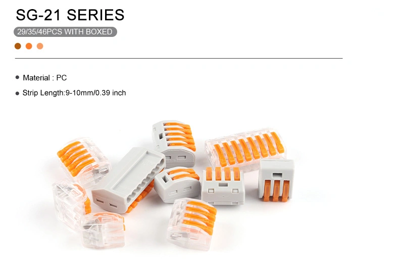 Boxed Universal Quick Cable Wire Connectors 212 Home Compact Wire Connection Push in Wiring Terminal Block Junction Box