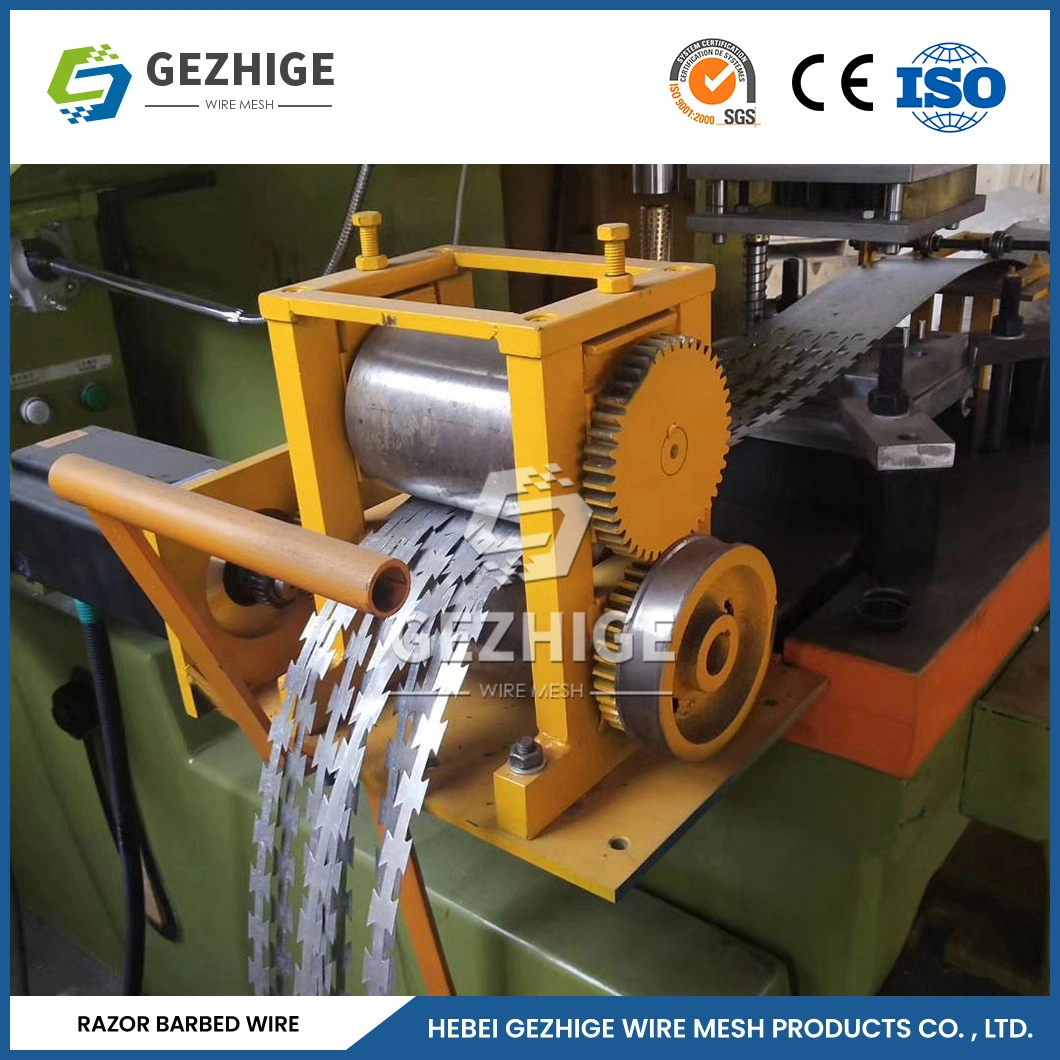 Gezhige Tensioning Barbed Wire Suppliers 5mm Needle Length Galvanized Concertina Razor Wire China Bright Surface Barbed Razor Barbed Wire