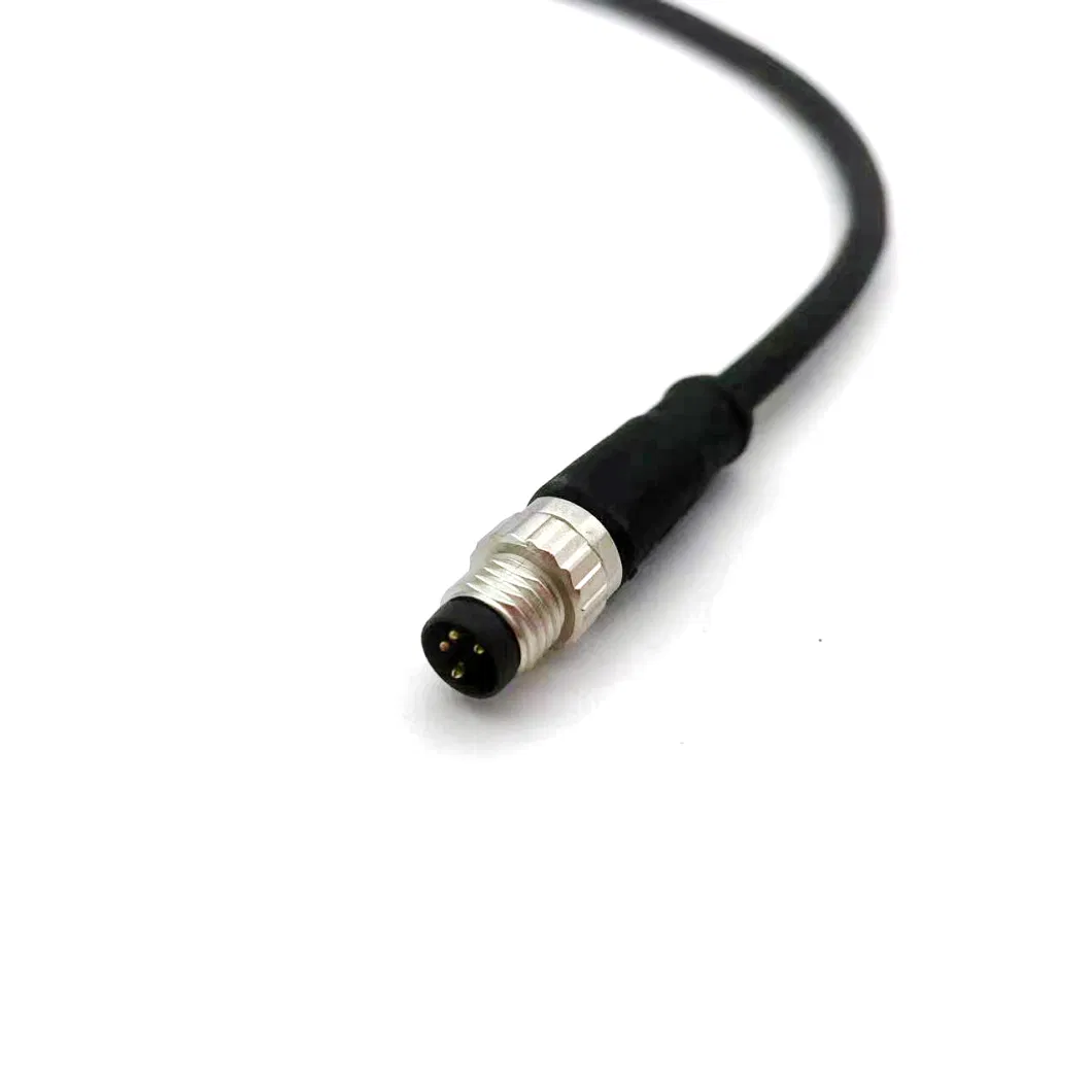 IP67 M8 Male Straight to Female Angled Connector Molded Double-Ended Cordsets