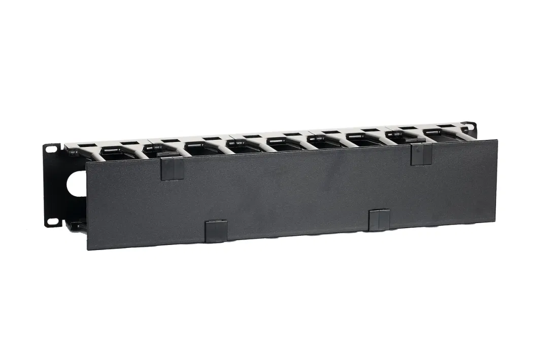 Metal Horizontal Wire Manager Shielded Cable Manager Rackmount Server Rack