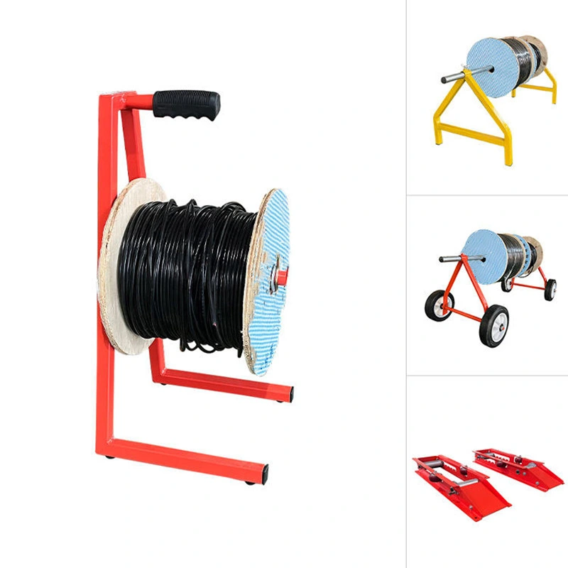 Cable Drum Dispensers for Fiber Cable Stand Reel Dispenser Three Piece Lightweight Spools