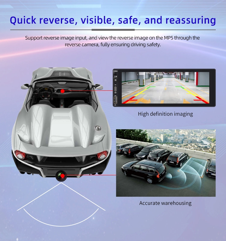 6.9 Inch Touch Screen HD Bt FM MP5 Player Autoradio Support Rear View Camera Carplay Car Audio Stereo Radio Carplayer Android