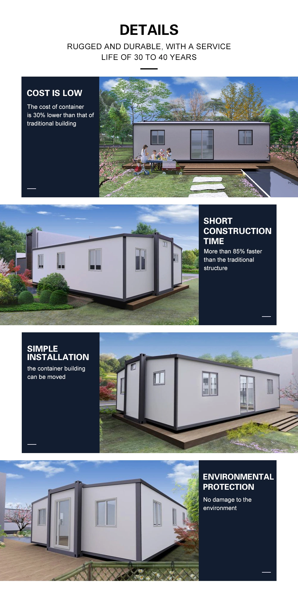 Manufacturer Price Prefabricated Mobile Shipping Folding Expandable Luxury Container House
