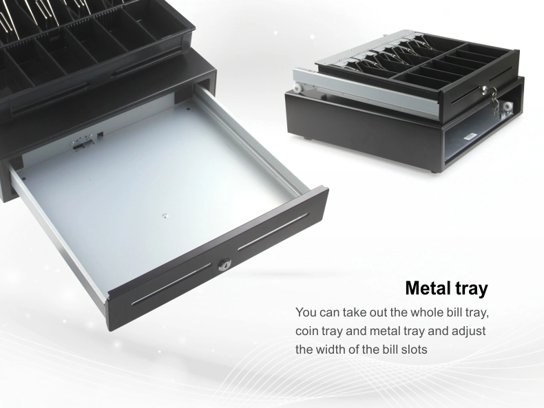 White or Black POS Metal Cash Box