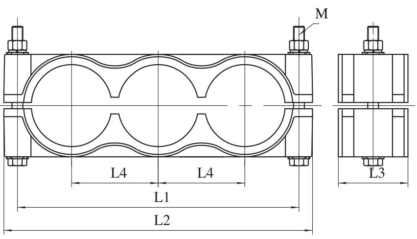 Aluminum Power Cable Cleat Clamp High Voltage Cleatmetal Wire Cable Cleat