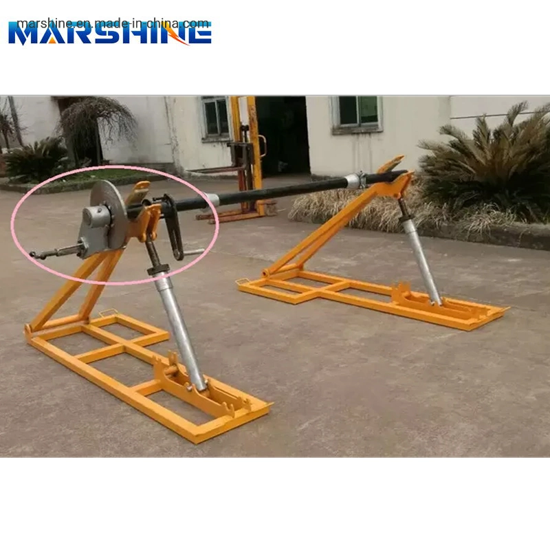 Cable Drum Lifter Stands with Disc Brake of Stringing Equipment