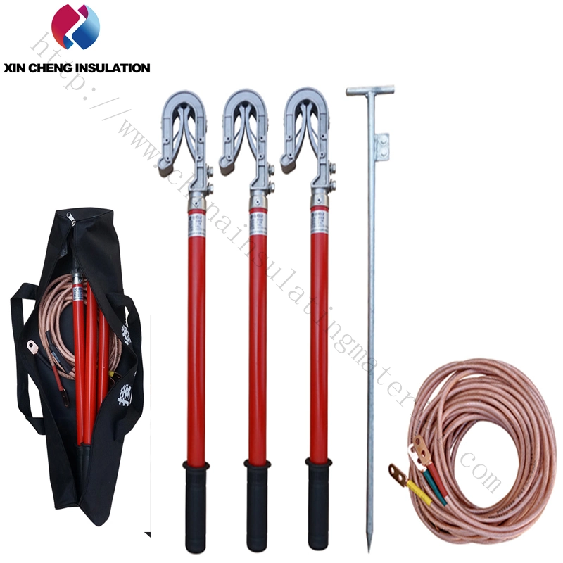Portable Overhead Line Earthing Set Grounding Set, Pure Copper Cable