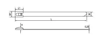 High Quality 4.6mm 7.9mm Width 100-1500mm Length 304 316 Material Pack of 100 PCS Stainless Steel Cable Zip Tie