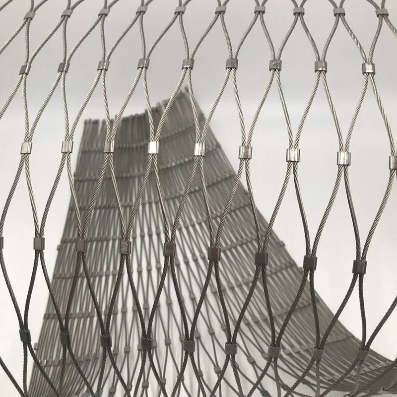 Flexible Cable Netting Stainless Steel Wire Rope Mesh Balustrade Net Railing Protective Rope Mesh