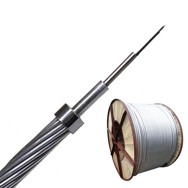 Opgw 50 Square Composite Overhead Ground Wire Optical Fiber Cable Loose Tube Stranded Single Mode Opgw Fiber Optic Cable