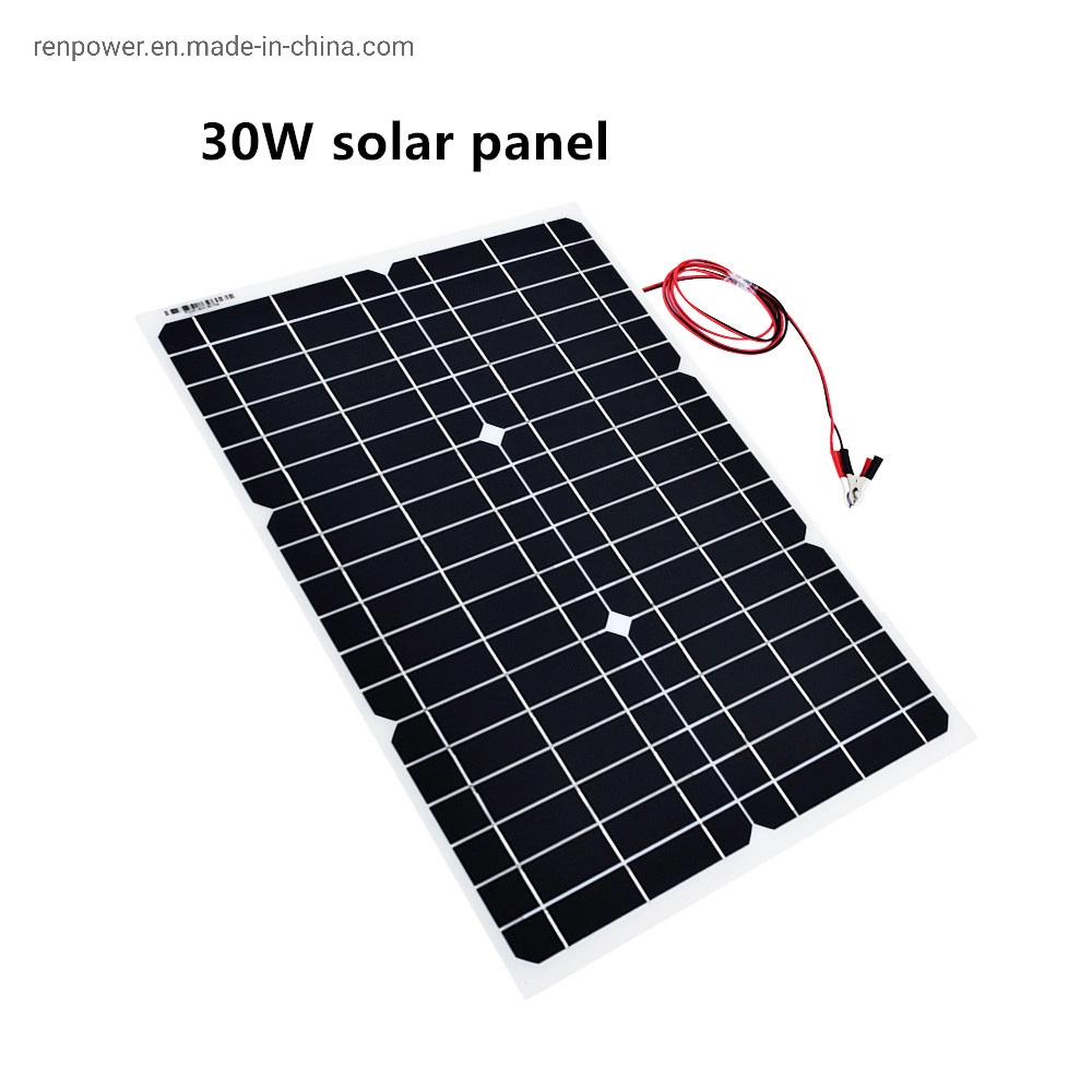 30W 18V Flexible Solar Panels Sunpower DC for Car Yacht LED Light