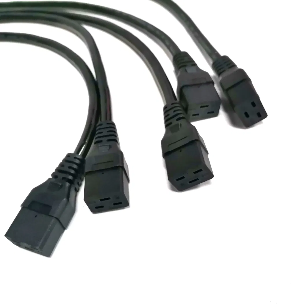 Data Center PDU Rack Server Computer Power Cord C19 to C20 Cable 250V 20A 15A 14AWG 12AWG 3FT