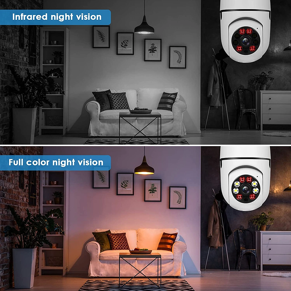 Hot Sell 1296p 3MP Wireless Night Vision Panoramic Surveillance Camera IR LED Light WiFi CCTV Bulb Security Camera