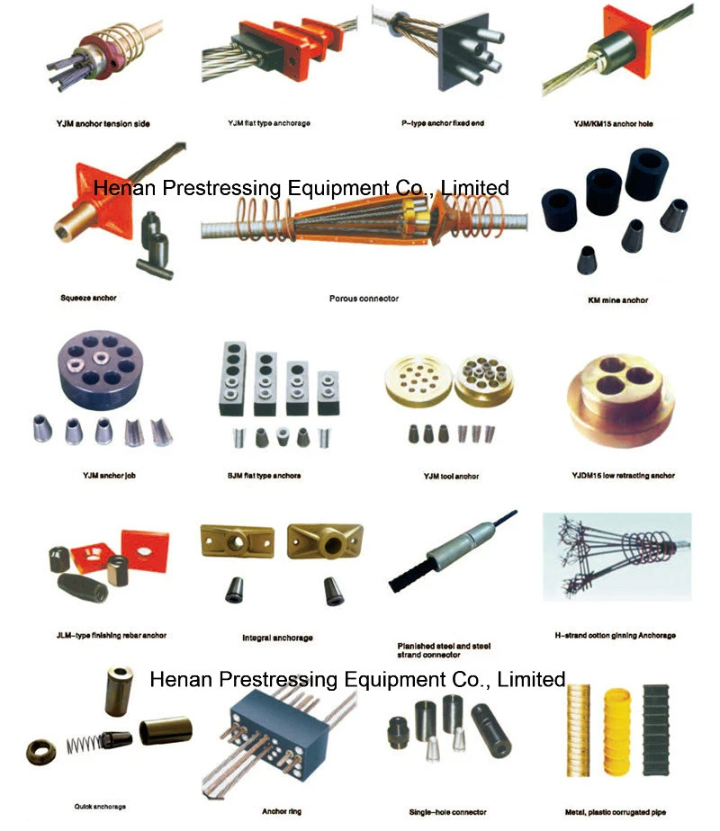 Multiple Prestressed Jack and Pump for 7 Strands, 12 Strands, 15 Strands, 19 Strands