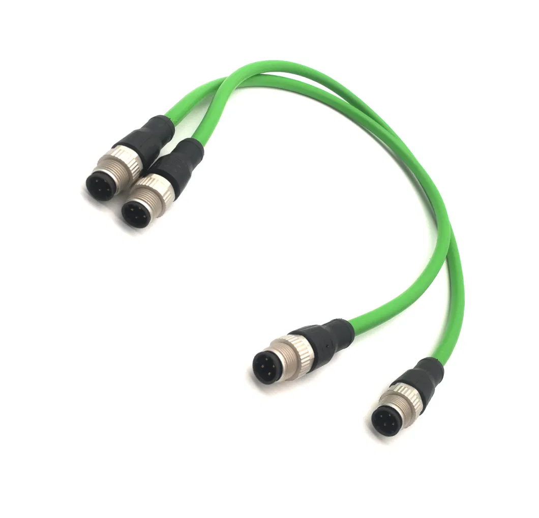 Profinet Ethercat D-Code M12 to M12 Male Straight Shielded Cat. 5e Connection Double-Ended Cables