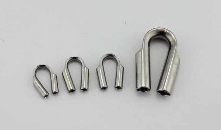 Stainless Steel 304 Wire Cable Rope Cable Fittings Pipe Thimble Chicken Heart Ring Steel Wire Rope Collar Marine Grade Rigging Hardware