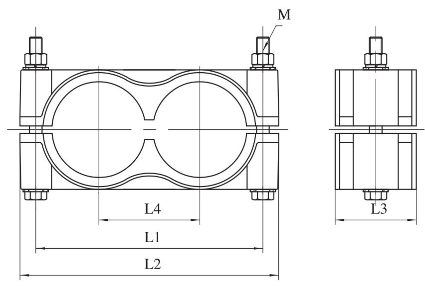 Aluminum Power Cable Cleat Clamp High Voltage Cleatmetal Wire Cable Cleat