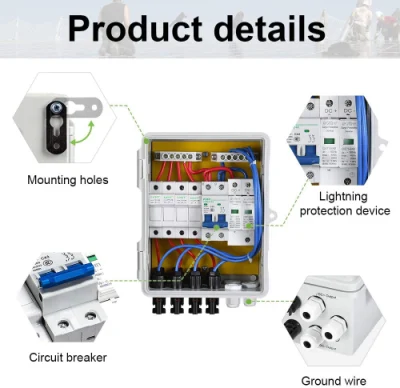 Eco-Worthy Cadena 4 PV caja combinadora &amp; 63 Disyuntores para panel solar