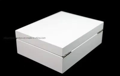 Bellamente diseñado la caja de regalo de madera, Embalaje, Keepsake Box y caja de almacenamiento, pintado de blanco