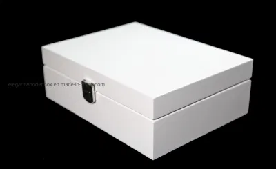 Bellamente diseñado la caja de regalo de madera, Embalaje, Keepsake Box y caja de almacenamiento, pintado de blanco