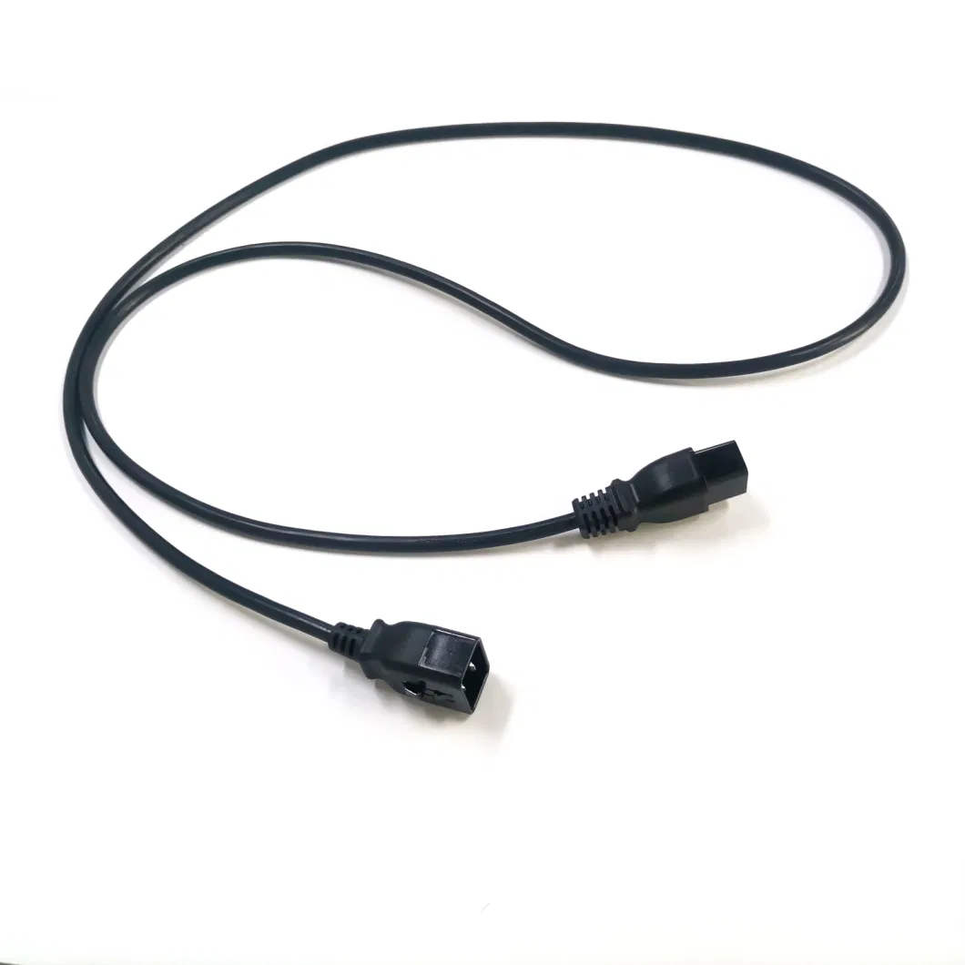 14 AWG IEC 320 Lock C19 to C20 Data Center Power Extension Cable 5FT