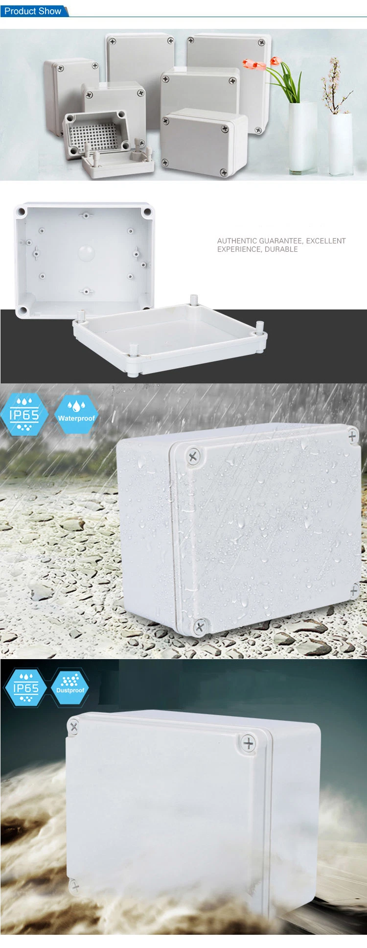 250*80*85 IP65 Plastic Small Junction in Ground Underground Distribution Enclosure Waterproof Electrical Outlet Box