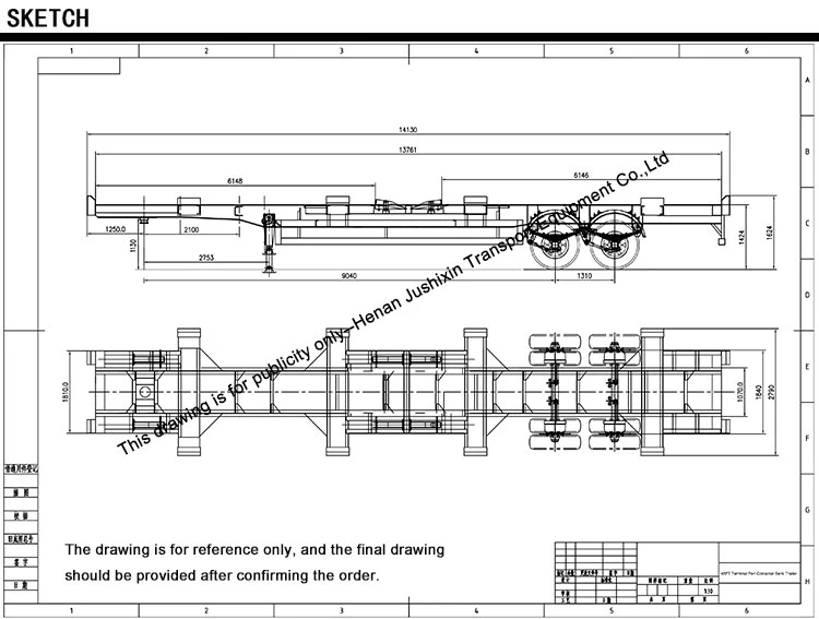 Discount China 3/Tri Axles 60 Tons 20/40/45 Foot FT Yard Container Shipping Flat Deck High Bed Platform Triaxle Flatbed Terminal Port Truck Semi Trailer Price