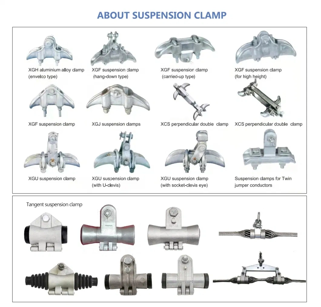 Xgh/Cgh/Xg/Xgu Aluminium Alloy Preformed Suspension Clamp for Overhead Line