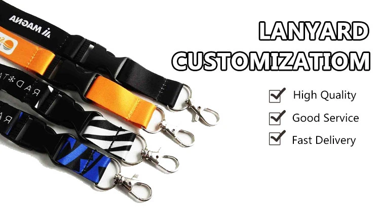 Custom Printing Office Polyester ID Card Holder Promotional Neck Strap Ribbon Wrist Mobile Phone Events Sports Safety Break Away National Flag Tubular Lanyard