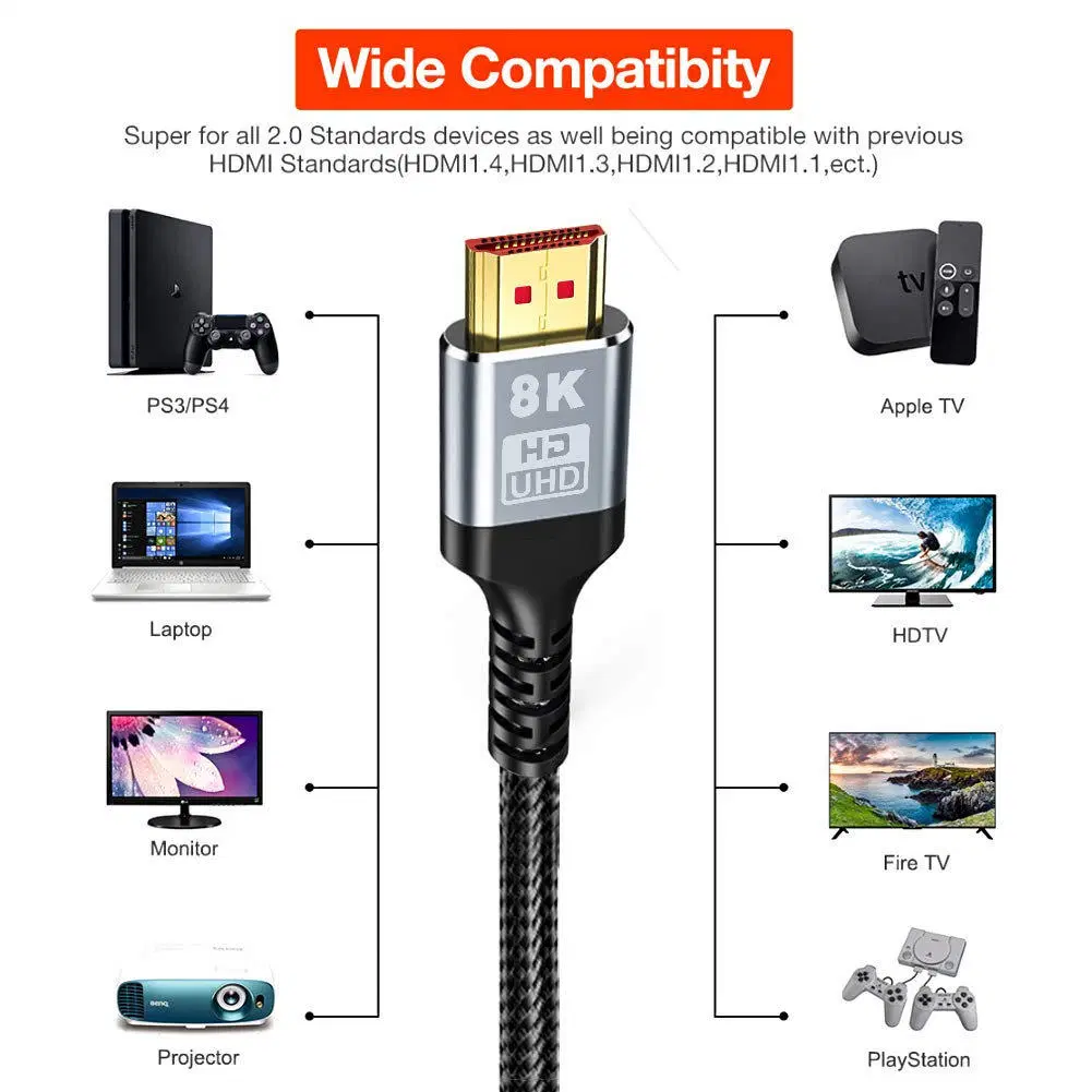 High Quality 8K HDMI 2.1 Cable