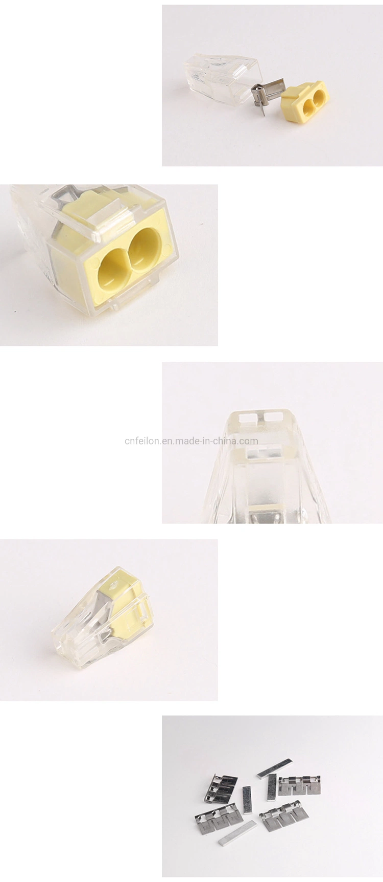 Pct-102 Pct102 773-102 Push Wire Wiring Connector for Junction Box 2 Pin Conductor Terminal Block Wire Connector Can Customerized Packing Compact Splicing