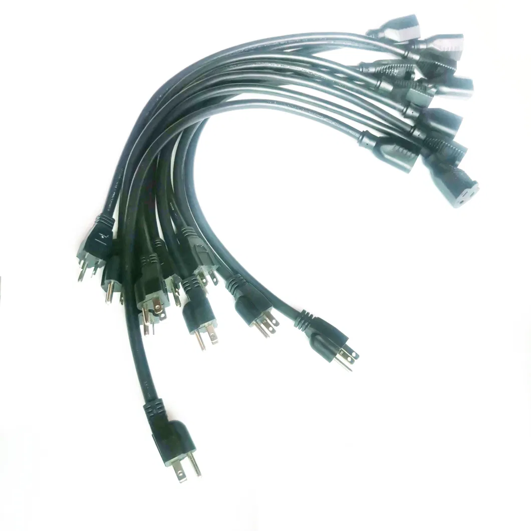 50cm Black Sjt Vm-1 3G 14AWG 5-15p to 5-15r with 306 Inline on off Switch Power Cable Wire