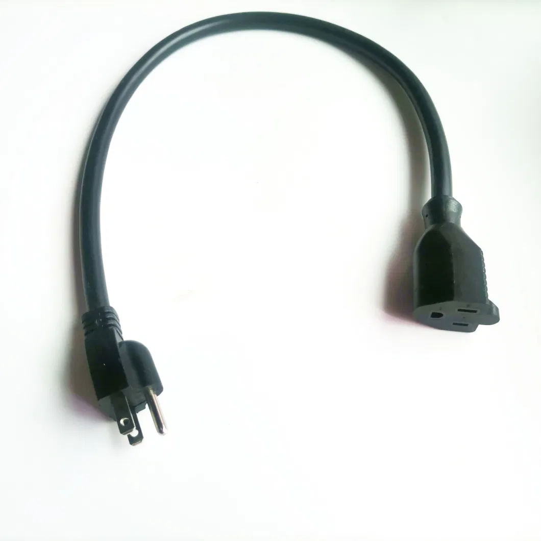 50cm Black Sjt Vm-1 3G 14AWG 5-15p to 5-15r with 306 Inline on off Switch Power Cable Wire