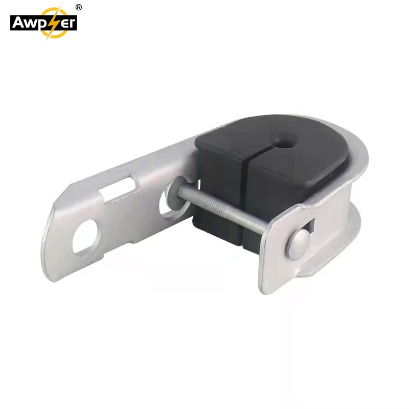 Round Type ADSS Optical Cable Fitting Fiber Optic J Hook Suspension Clamp