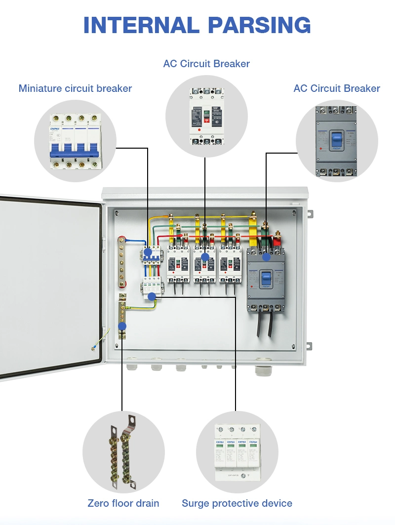 Professional Factory Industrial PV Array Plastic Combiner Box with with Solar Connector