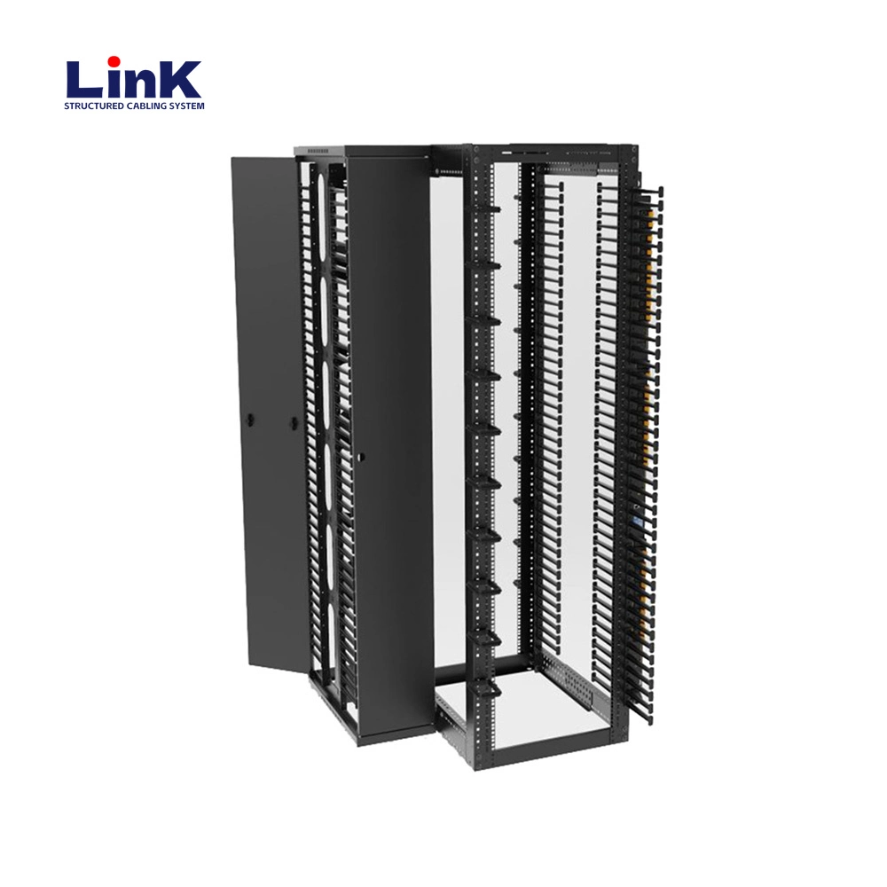 42u Enclosed Network Cabinet Server Rack with Removable Side Panels and Multiple Cable Entry Points